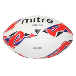 Mitre Squad Rugby Ball (White/Red/Blue) -Rugby Discount Store k03ab16a2cfe5e5b5a3183a0e6d247052