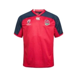 Canterbury CCC Rugby World Cup 19 England RFU Vapodri Away Kids Rugby Shirt Red