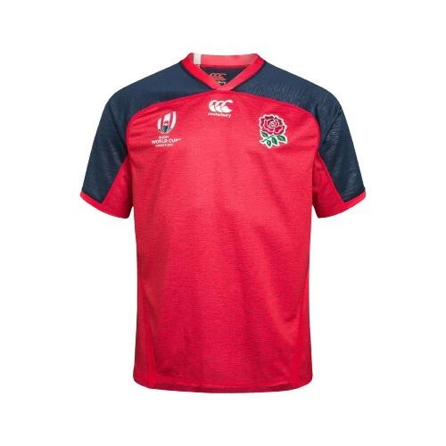 Canterbury CCC Rugby World Cup 19 England RFU Vapodri Away Kids Rugby Shirt Red 1 Canterbury CCC Rugby World Cup 19 England RFU Vapodri Away Kids Rugby Shirt Red