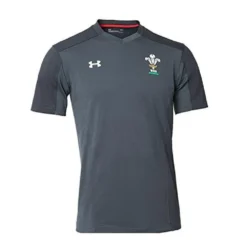 Under Armour Wales WRU 17/18 Training Rugby Shirt Adults Grey