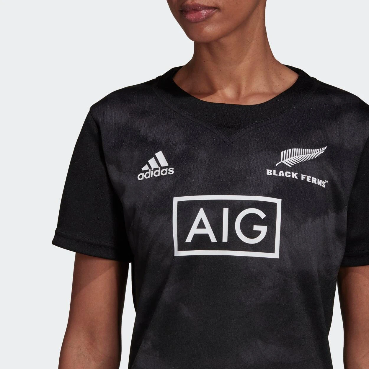 Adidas Womens New Zealand Black Ferns Rugby Primeblue Supporters Home Rugby Shir 2 Adidas Womens New Zealand Black Ferns Rugby Primeblue Supporters Home Rugby Shir - Image 2