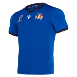 Macron Italy Mens Rugby World Cup Home Authentic Pro Rugby Shirt 58100162 Blue
