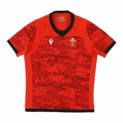 Macron Wales WRU Training Rugby Shirt Kids 58125598 Red