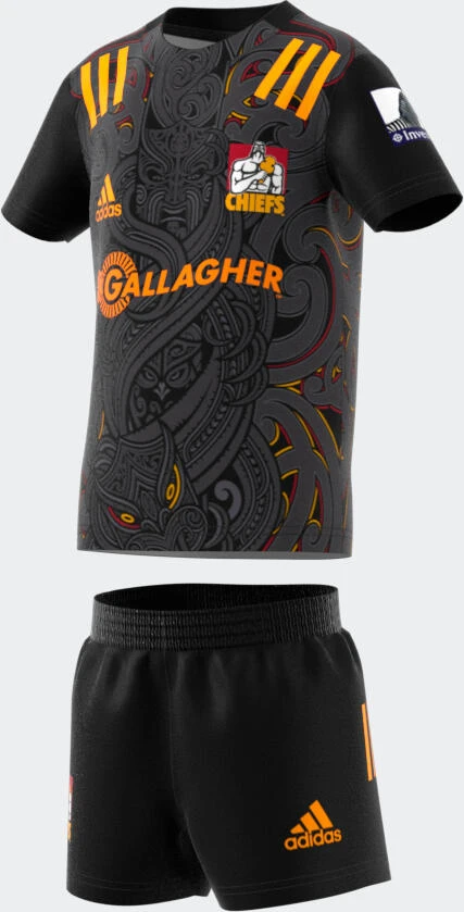 Adidas Chiefs Home Mini Rugby Kit FI9188 Black 2 Adidas Chiefs Home Mini Rugby Kit FI9188 Black - Image 2