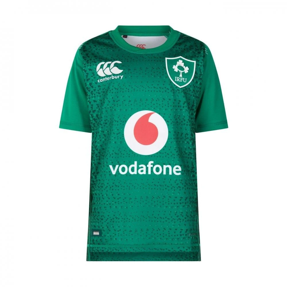 Canterbury CCC Ireland IRFU Vapodri S/S Home Rugby Shirt Kids Green 1 Canterbury CCC Ireland IRFU Vapodri S/S Home Rugby Shirt Kids Green