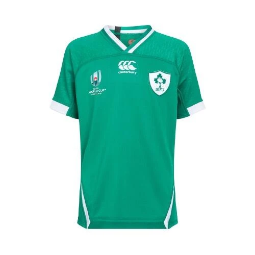 Canterbury CCC Rugby World Cup 19 Ireland IRFU Vapodri+ Home Pro Rugby Shirt Kids Green 1 Canterbury CCC Rugby World Cup 19 Ireland IRFU Vapodri+ Home Pro Rugby Shirt Kids Green