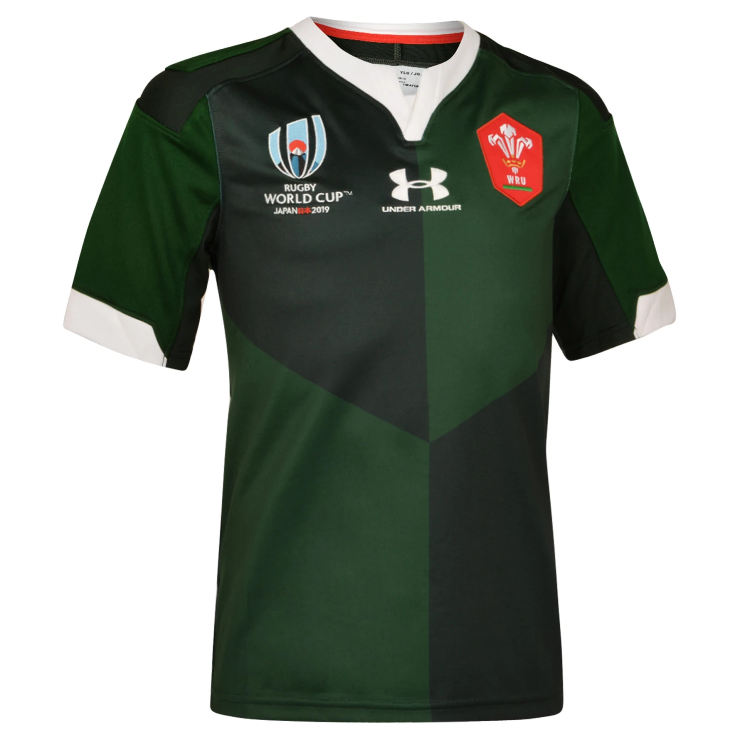 Under Armour Wales WRU Rugby World Cup 19 Away Kids Rugby Shirt Green 3 Under Armour Wales WRU Rugby World Cup 19 Away Kids Rugby Shirt Green - Image 3