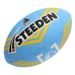 Steeden NRL 2023 Gold Coast Titans Supporter Ball Yellow/Blue