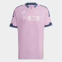 Adidas New Zealand All Blacks Mens Training Rugby Shirt HG7291 Pink
