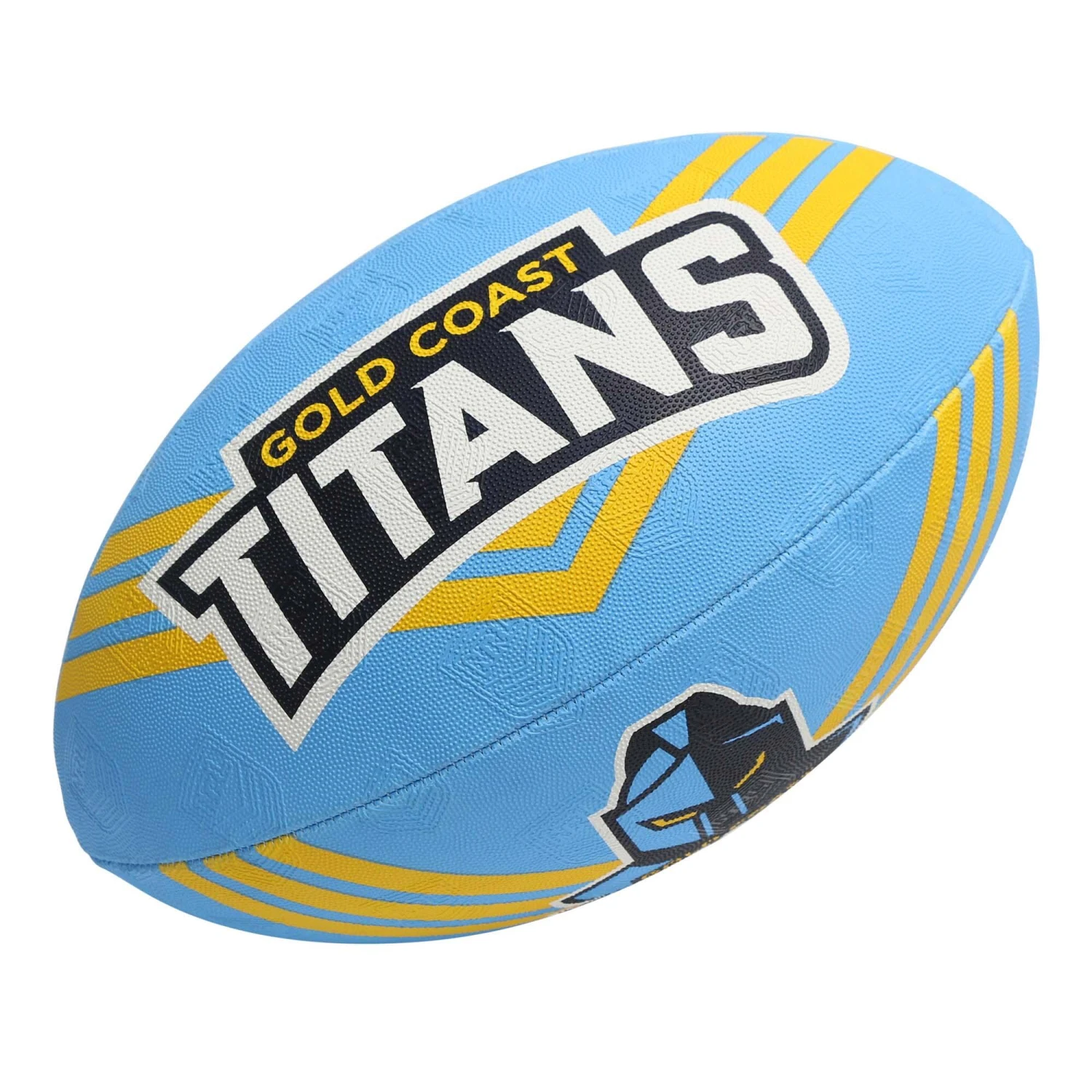 Steeden NRL 2023 Gold Coast Titans Supporter Ball Yellow/Blue 2 Steeden NRL 2023 Gold Coast Titans Supporter Ball Yellow/Blue - Image 2