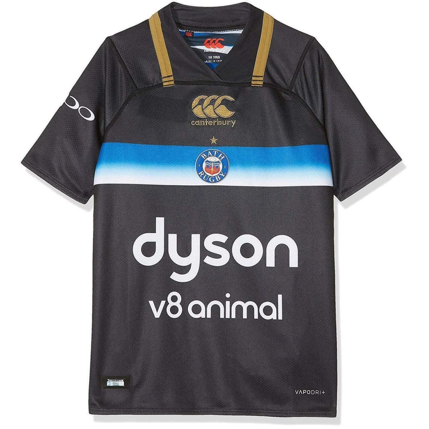 Canterbury CCC Bath Vapodri S/S Third Pro Rugby Shirt Kids Black 1 Canterbury CCC Bath Vapodri S/S Third Pro Rugby Shirt Kids Black