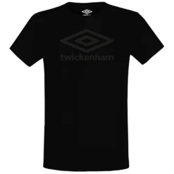 UMBRO Mens Twickenham England Rugby TShirt (Black)