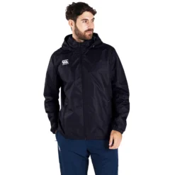 Canterbury Mens Club Waterproof Jacket (Black) -Rugby Discount Store k9f4f86d84702d401c94be19e4312dfd4