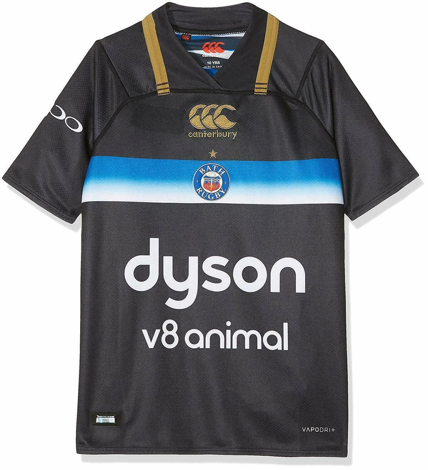 Canterbury CCC Bath Vapodri S/S Third Pro Rugby Shirt Kids Black 3 Canterbury CCC Bath Vapodri S/S Third Pro Rugby Shirt Kids Black - Image 3