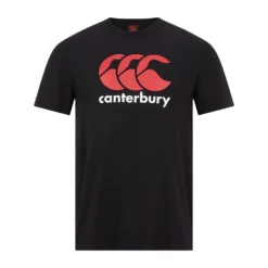 Canterbury Childrens/Kids Logo Rugby TShirt (Black)