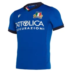 Macron Italy Mens Home Authentic Pro Rugby Shirt 58100100 Blue