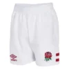UMBRO England Rugby Childrens/Kids 22/23 Home Shorts (White/Claret Red)