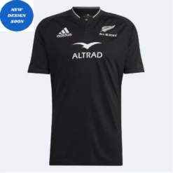 ADIDAS Kids' Short-Sleeved All Blacks Replica Rugby RWC23 JR Jersey - Black